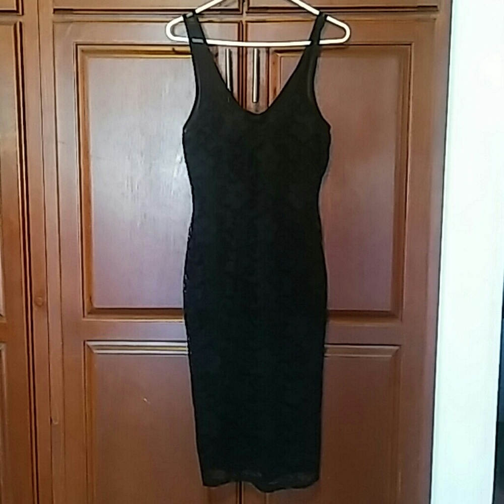 Black lace dress